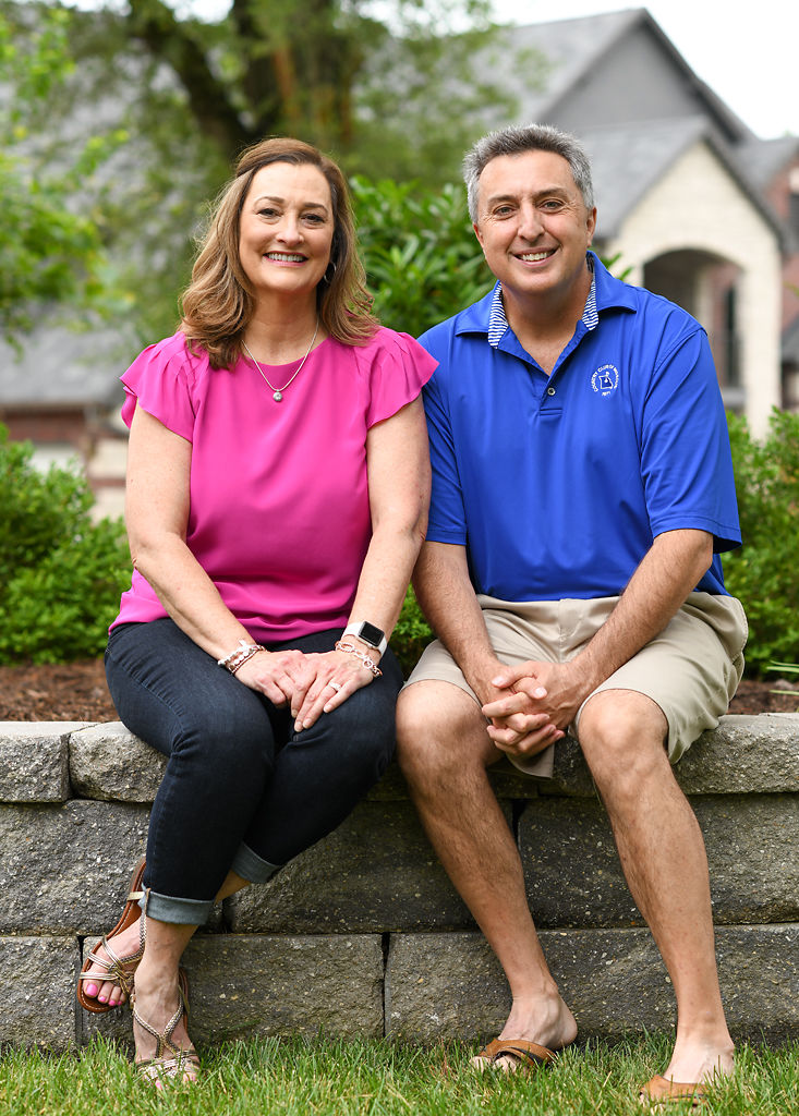 Chris Gervino, right, and Gina Gervino pose for a portrait